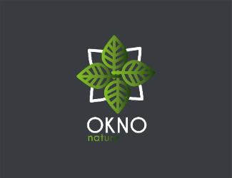 Projekt graficzny logo dla firmy online okno natury
